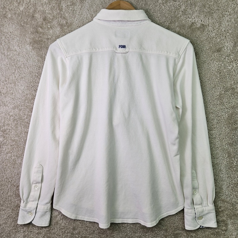 Pearly Gates Golf Polo Shirt Womens Size 4 White Long Sleeve Stretch Japan - Picture 2 of 15